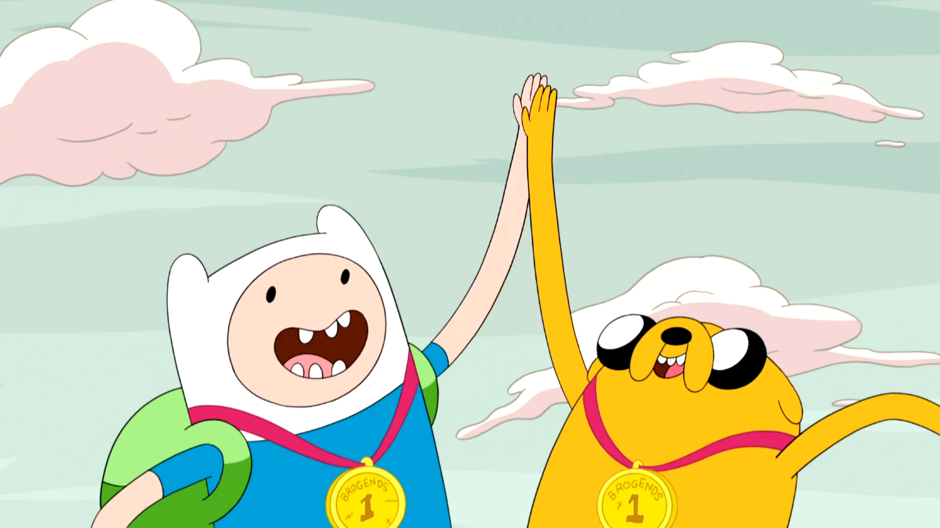 adventure time finn and jake high five - Clip Art Library.