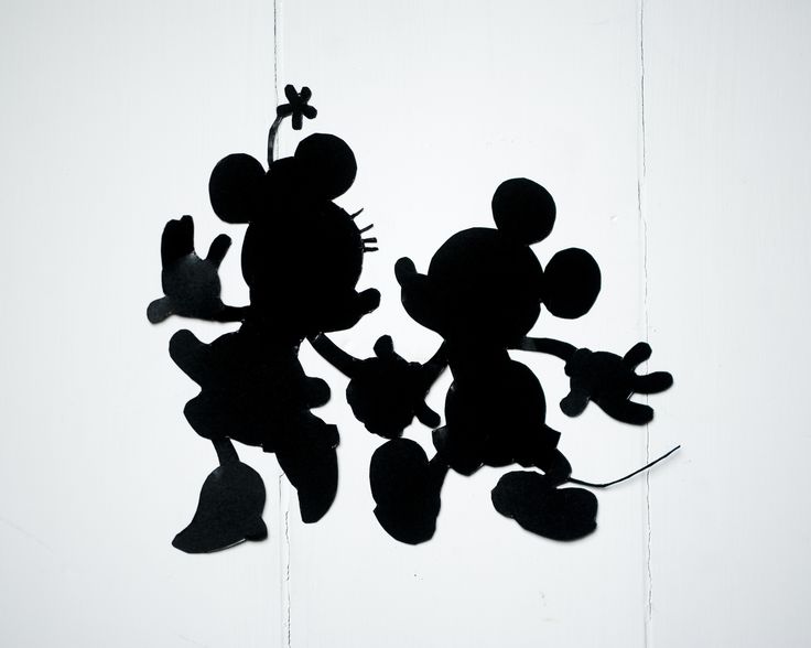Handcrafted Disney silhouettes - Mickey and Minnie Mouse for the 