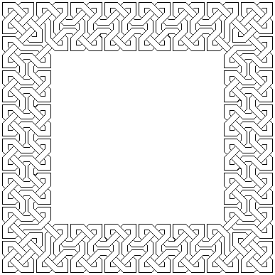 Outline Islamic interlacing patterns to colour in