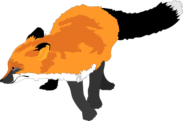 Fox Running clip art - vector clip art online, royalty free 