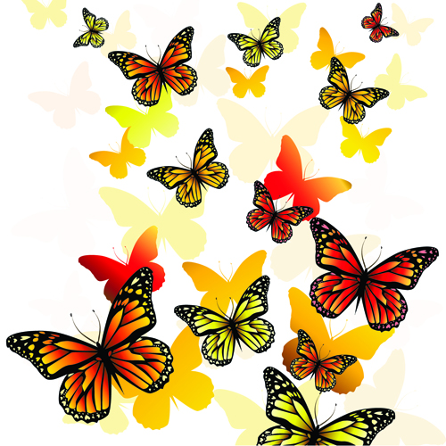 Beautiful butterfly vector material 04 - Vector Animal free download