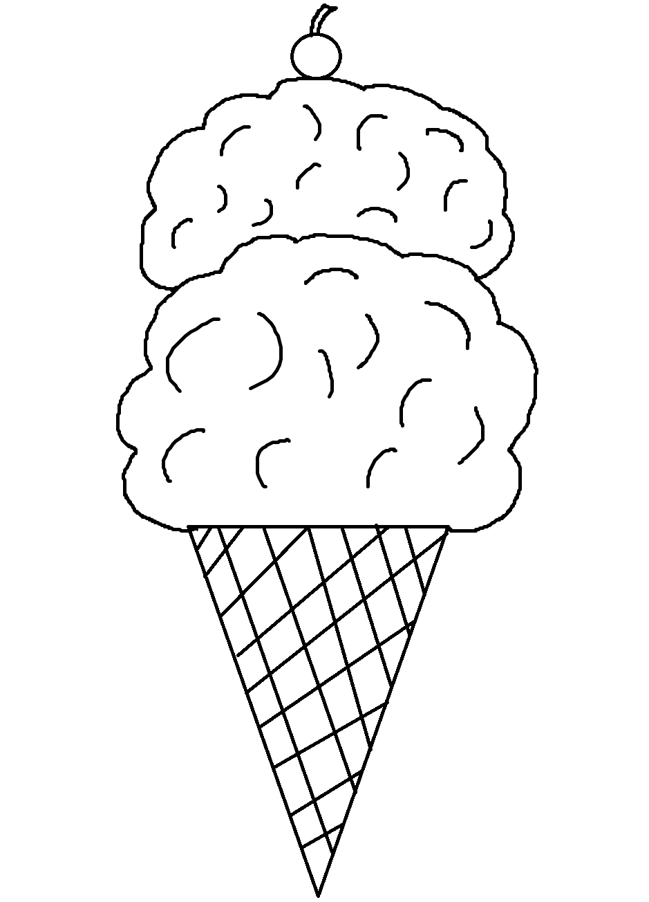 Free Ice Cream Cone Coloring Page Download Free Clip Art