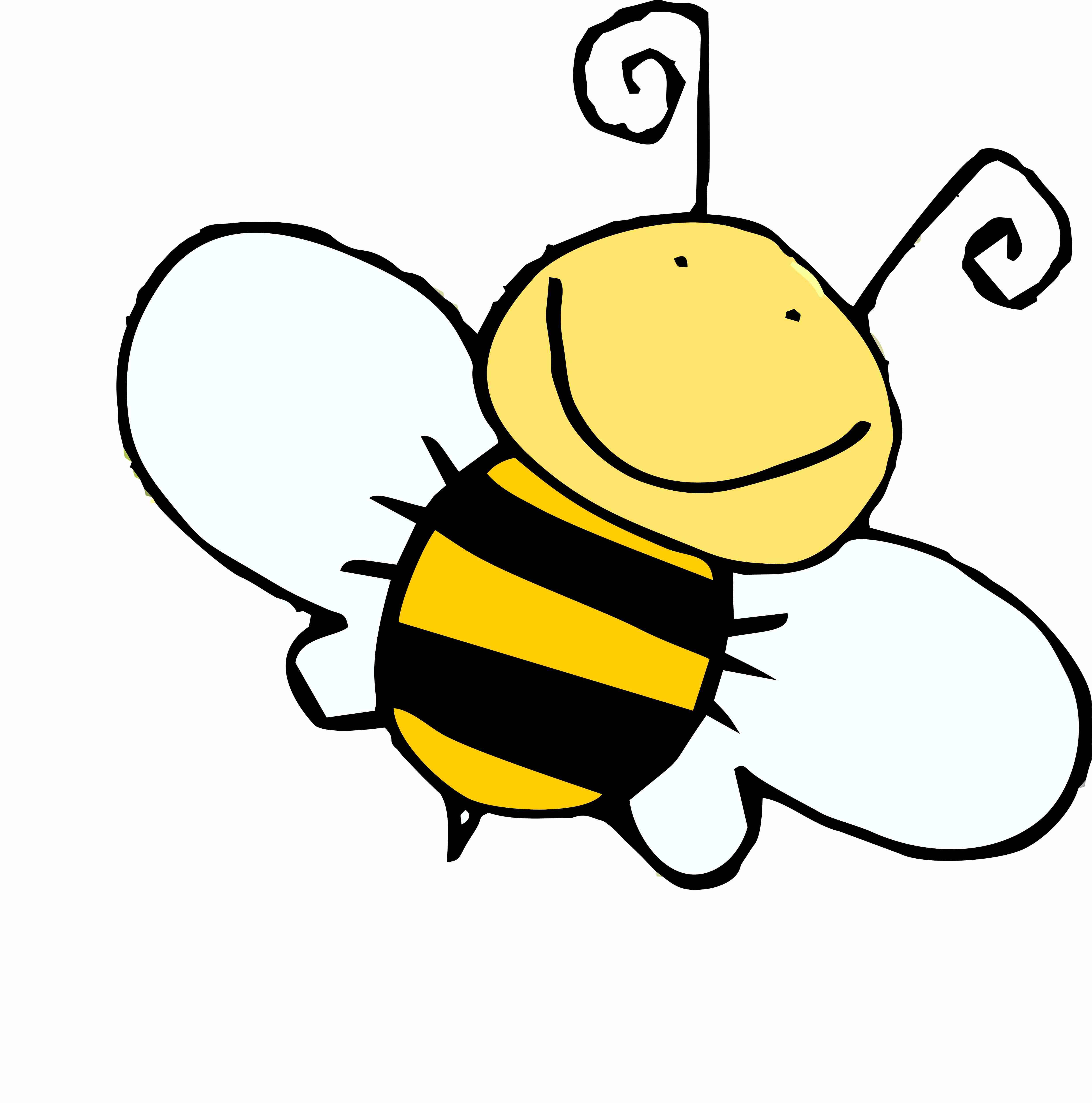 Line of Honey Bees Clipart