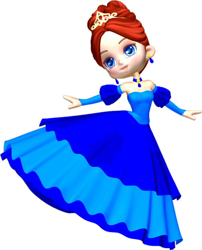 Princess in Blue Poser PNG Clipart (6) by clipartcotttage on 