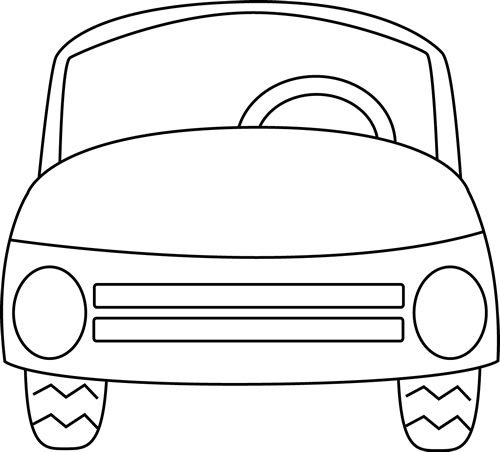 bulletin board clipart black and white cars