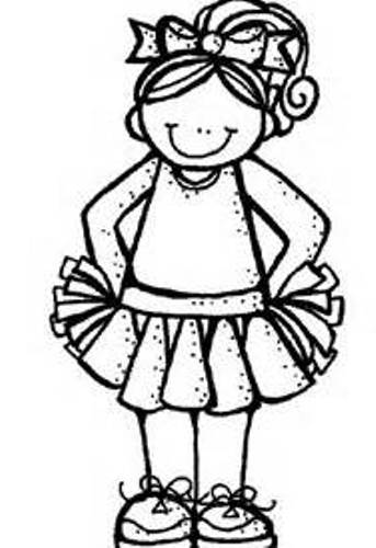 Cheerleader Clipart Black and | Clipart library - Free Clipart Images