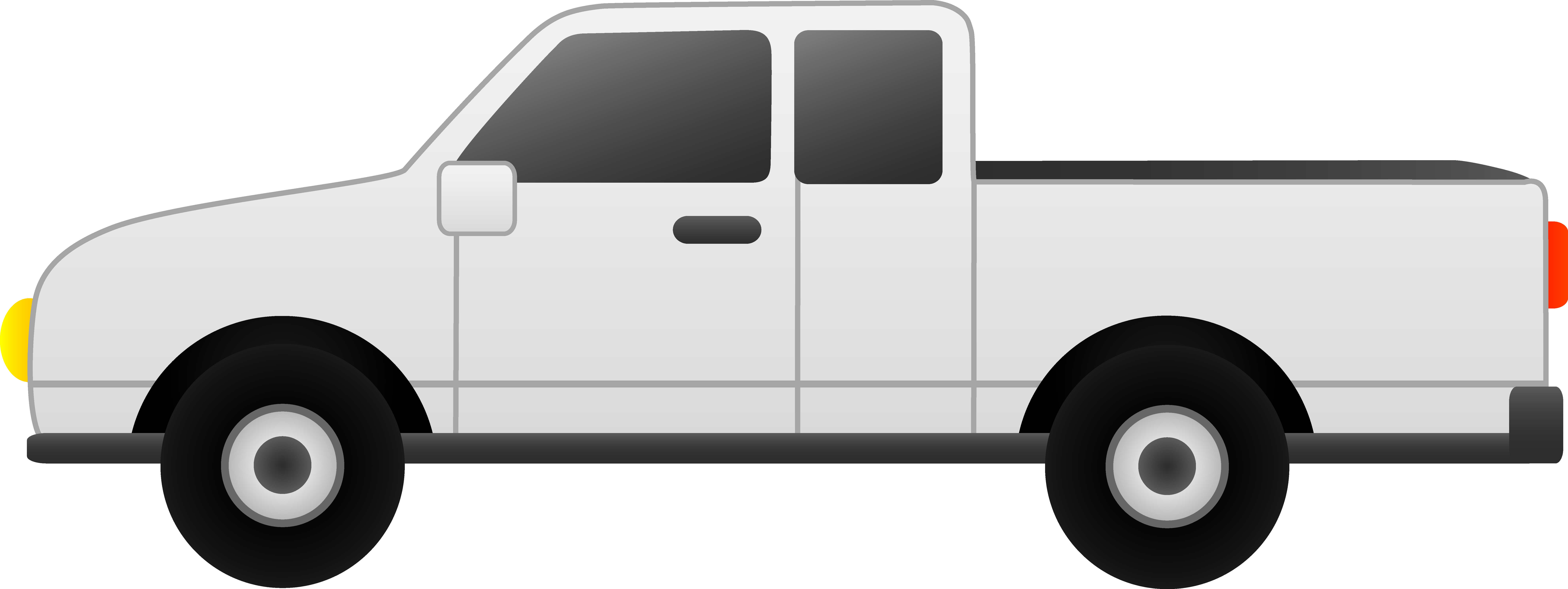 White Pickup Truck Clip Art - Free Clip Art