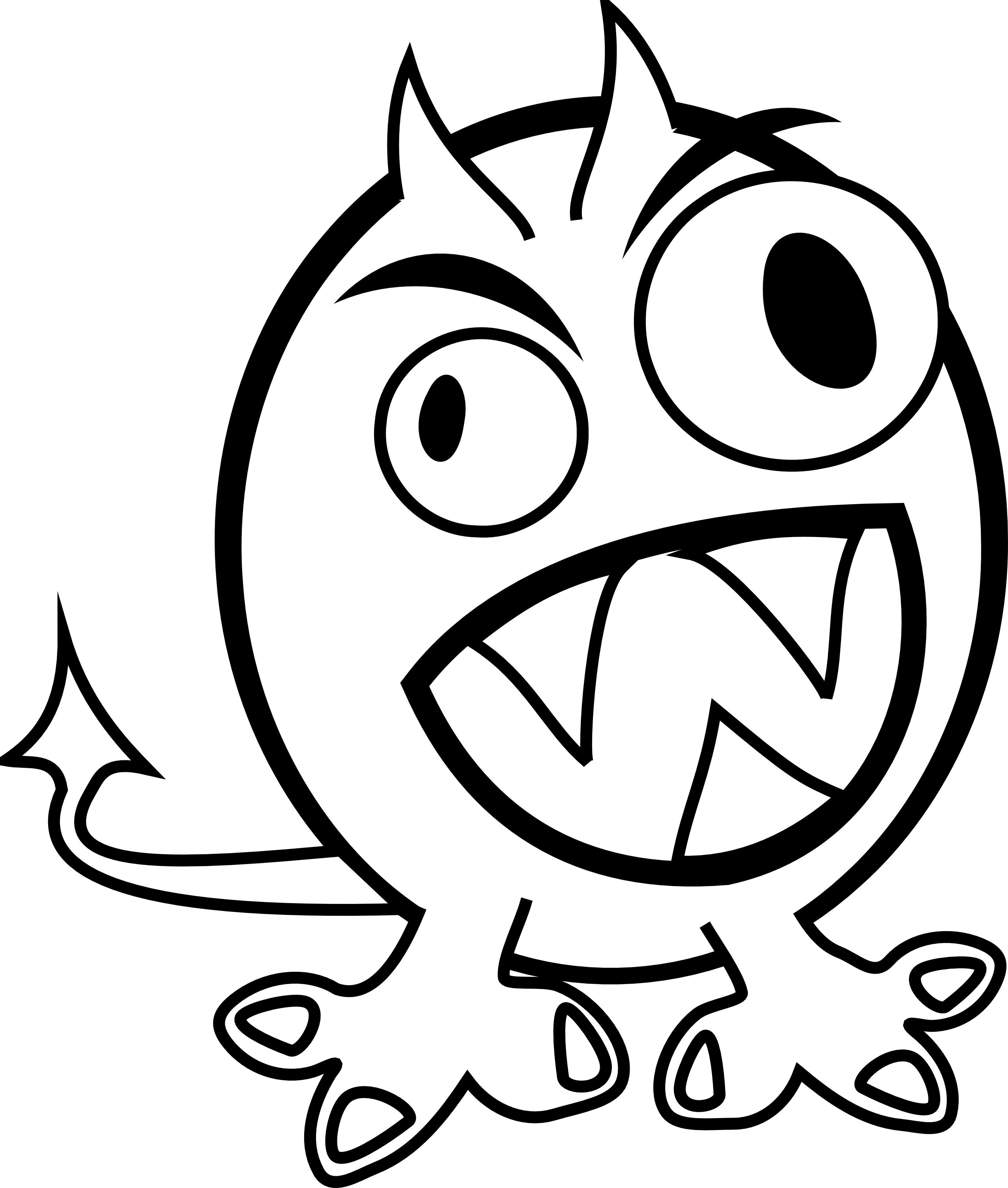 Monster Inc Clipart Black And White | Clipart library - Free Clipart 