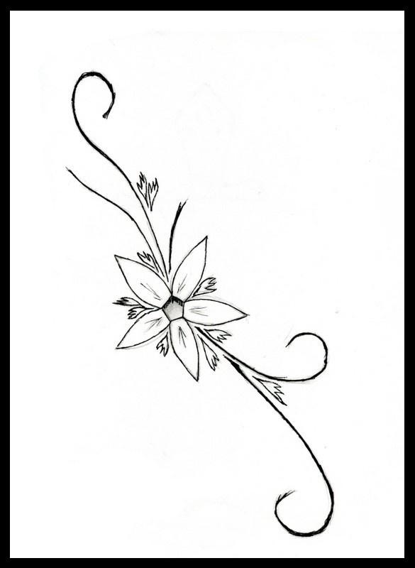 flower tattoo by SilverShards on Clipart library