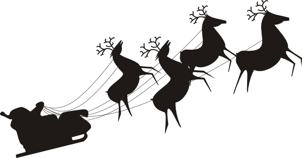 Santa Claus Sledge clip art - vector clip art online, royalty free 