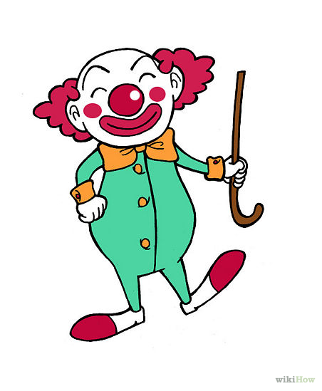cartoon drawing of clown - Clip Art Library