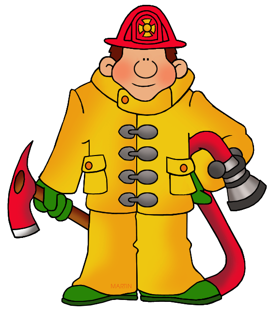 Free Occupations Clip Art by Phillip Martin, Fireman