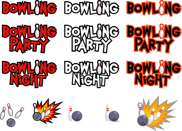 Clip Art Hoard: Bowling Night!