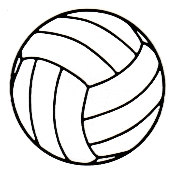 coed volleyball clipart black