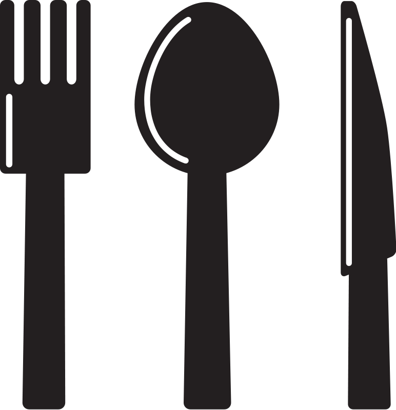 Kitchen Icon - Knife Spoon Fork vector clip art download free 