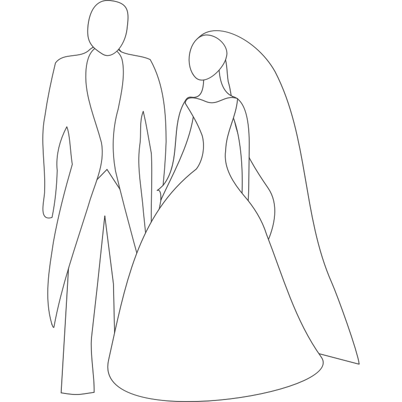 Clipart - Bride and Groom