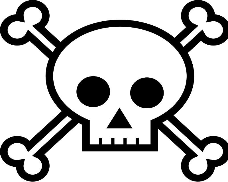 Skull and Crossbones Free Vector 