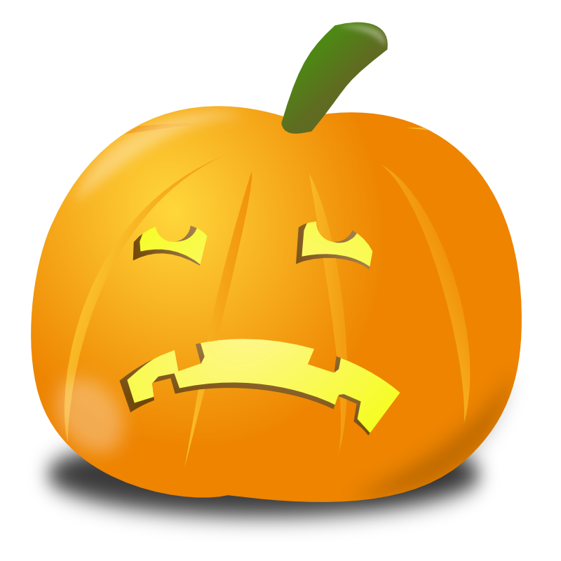 Clipart - Sad pumpkin