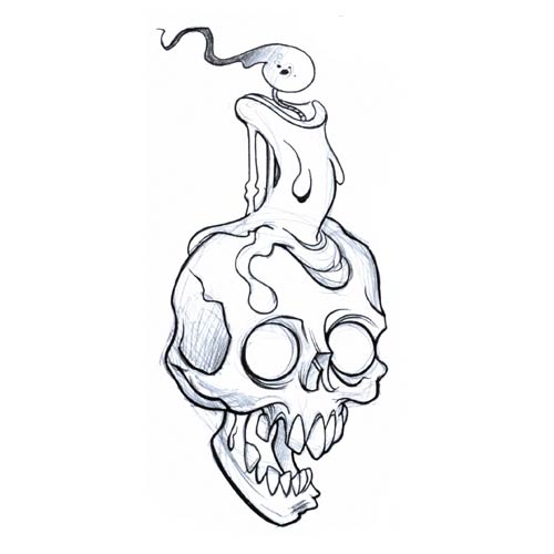 skull candle tattoo design - Clip Art Library