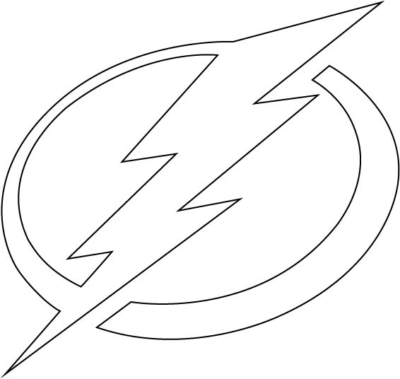 Tampa Bay Lightning Logo Outline Vector by broken-bison on Clipart library