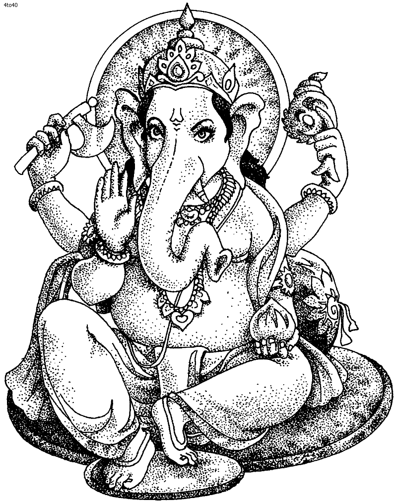 lord ganesha coloring pages - Clip Art Library