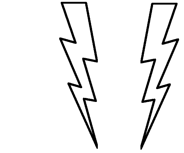 Printable Lightning Bolt Template I Made These Lighting Bolts In