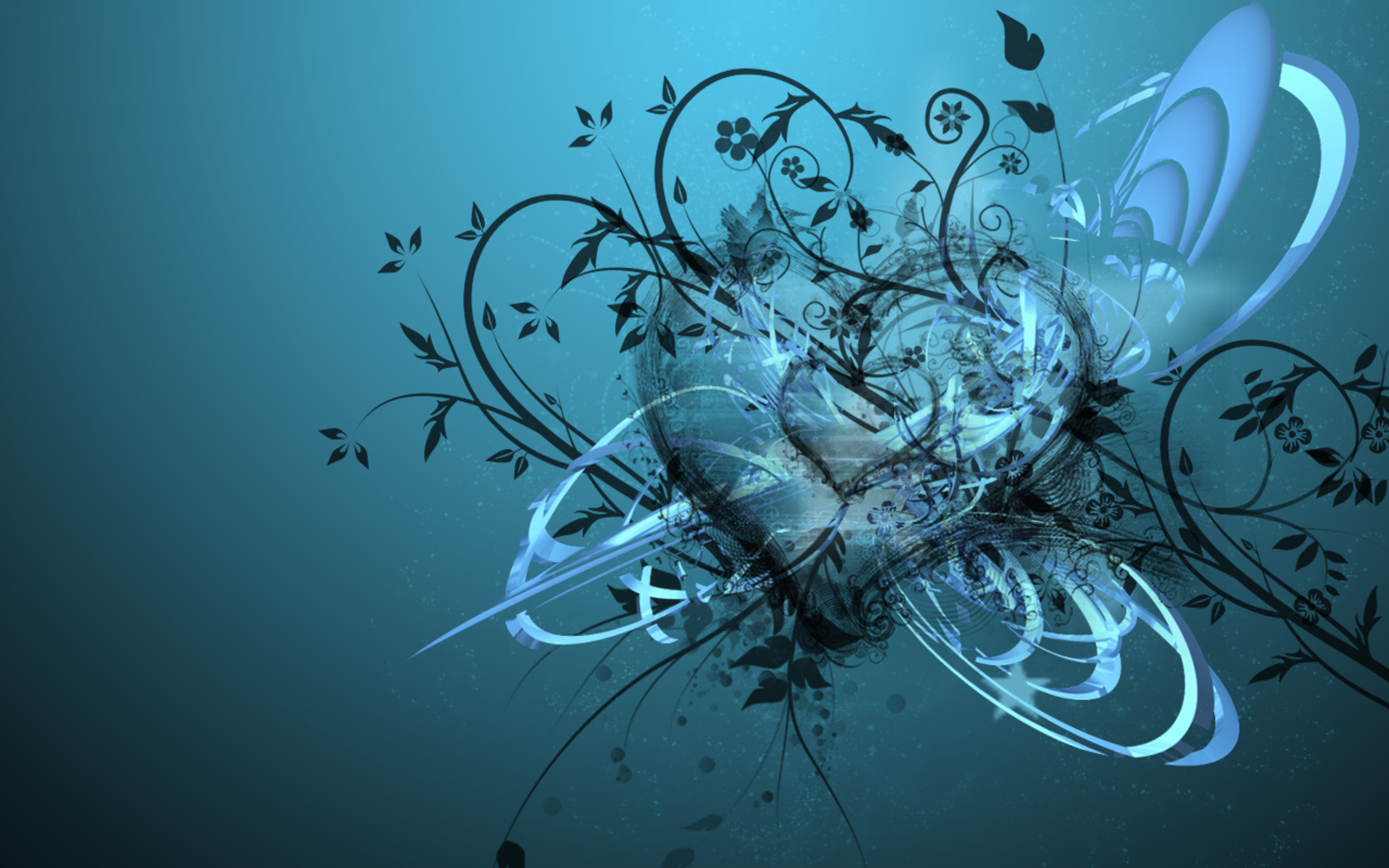 cool blue heart backgrounds - Clip Art Library