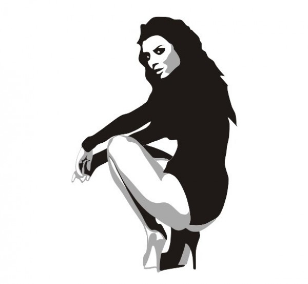 XOO.me :: Beautiful Sexy Girl Silhouette Vector Graphic