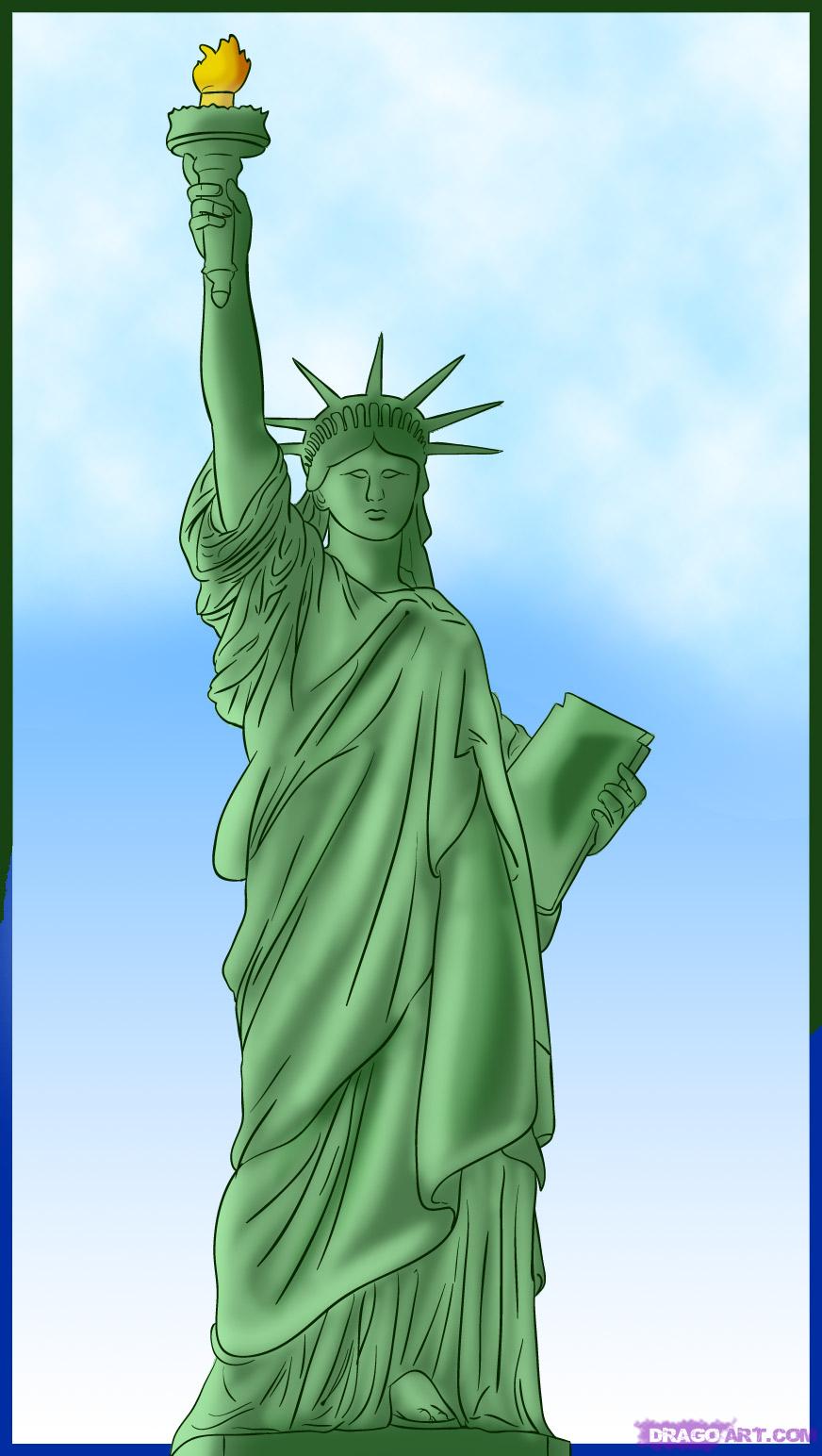 america statue of liberty cartoon - Clip Art Library