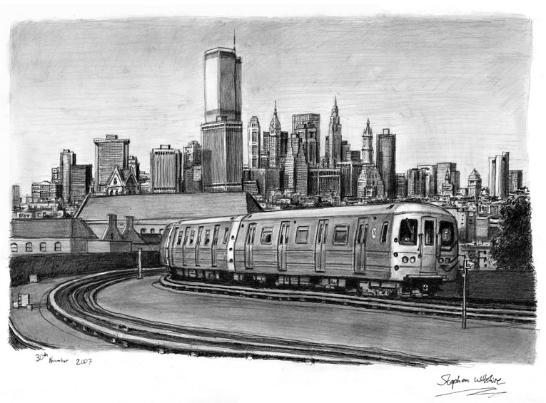 New York Subway Train - Original drawings, prints and limited 
