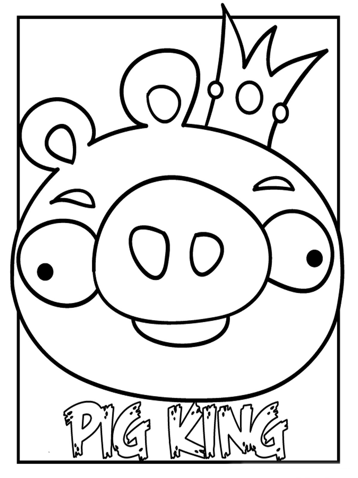 Pig King Angry Birds Printable Kids Coloring Book | Idola Kita 
