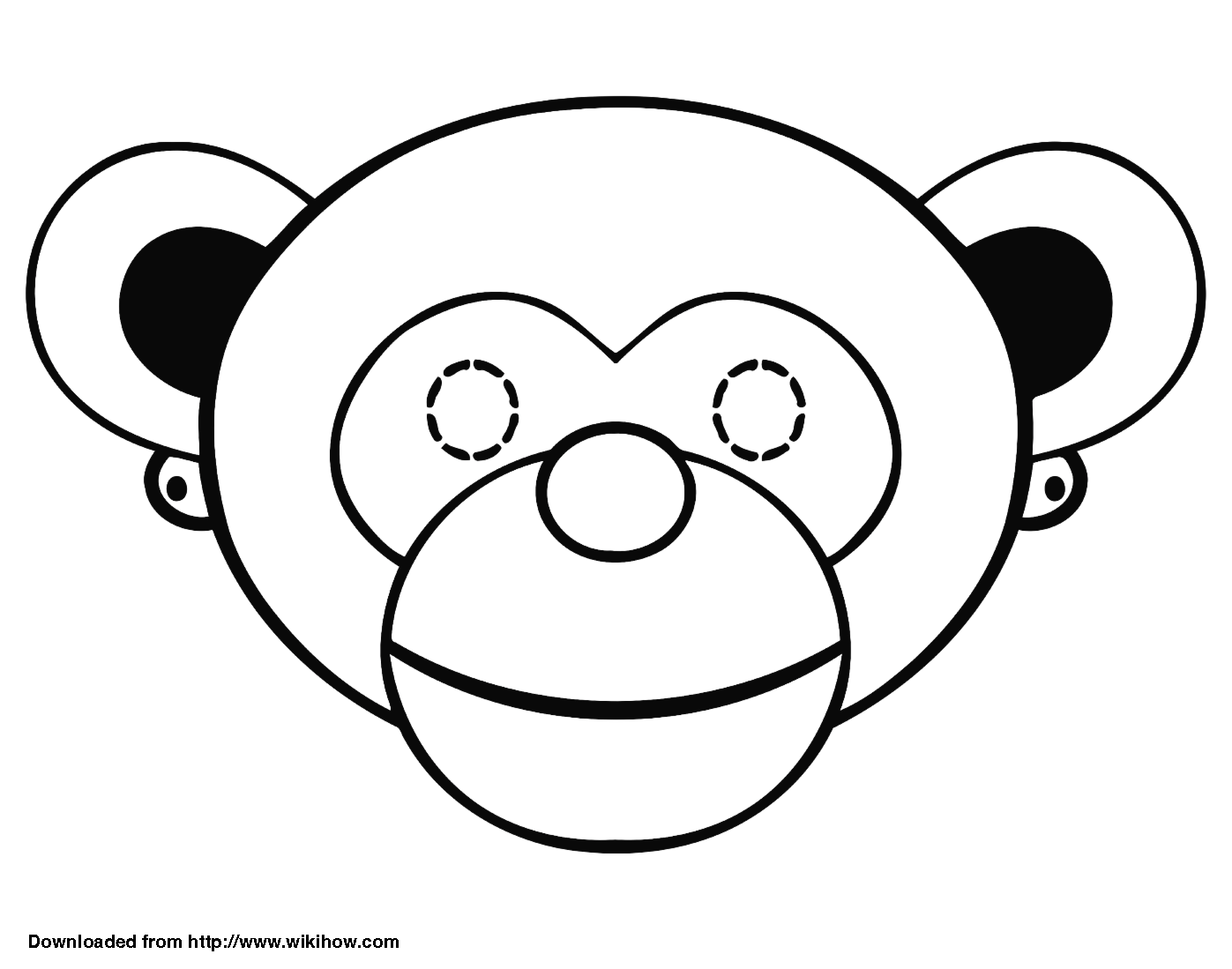 animal paper mask template - Clip Art Library