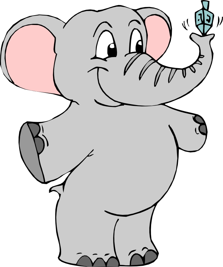 Cartoon Outline Elephant Clip Art Royalty Free Clipart Illustration Of