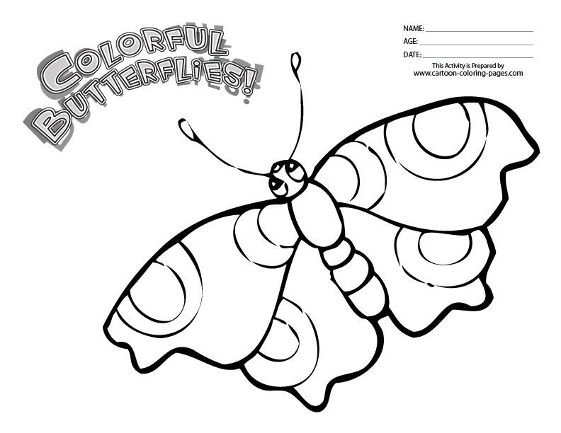 Butterfly Coloring Pictures for Kids