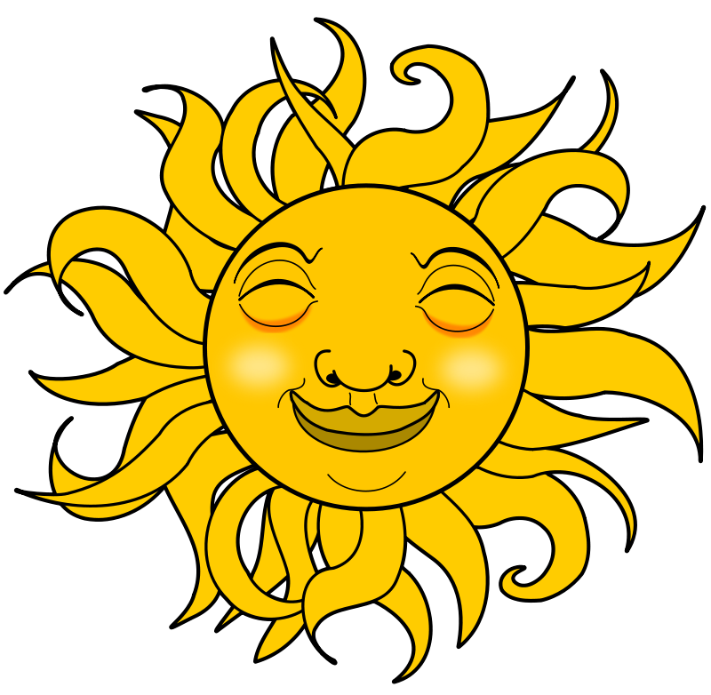 Smiling Sun Free Vector 