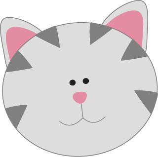 Gray Kitty Cat Face Face | Clipart | Clipart library