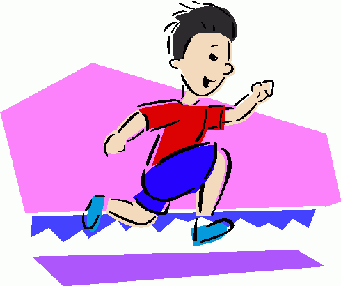 clipart running children