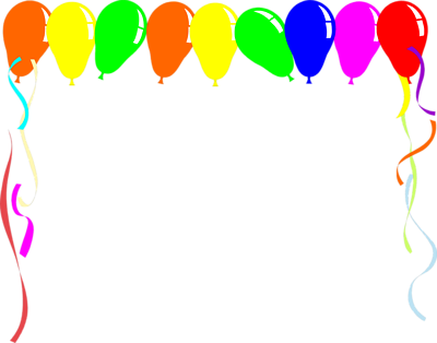 Birthday Balloon Border Clip Art  Clipart