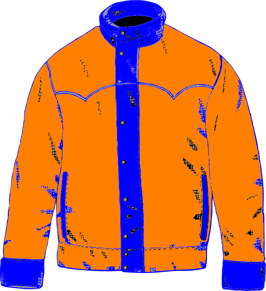 Blue Orange Coat clip art - vector clip art online, royalty free 