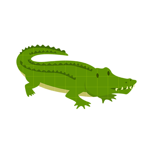 Alligator Clip Art - Quarter Clipart