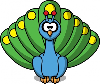 Cartoon Peacock clip art - Download free Other vectors