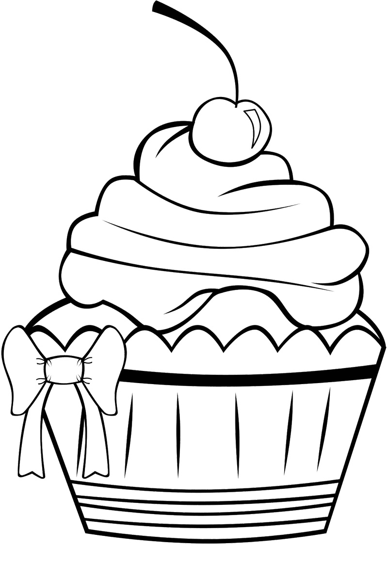 Cupcake Coloring Pages Mewarnai Clip Art Library Cute Page Cookie