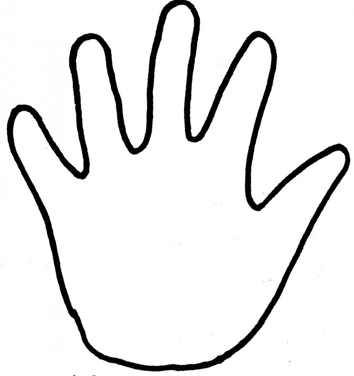 Colouring Pages Of Hand Clip Art Library