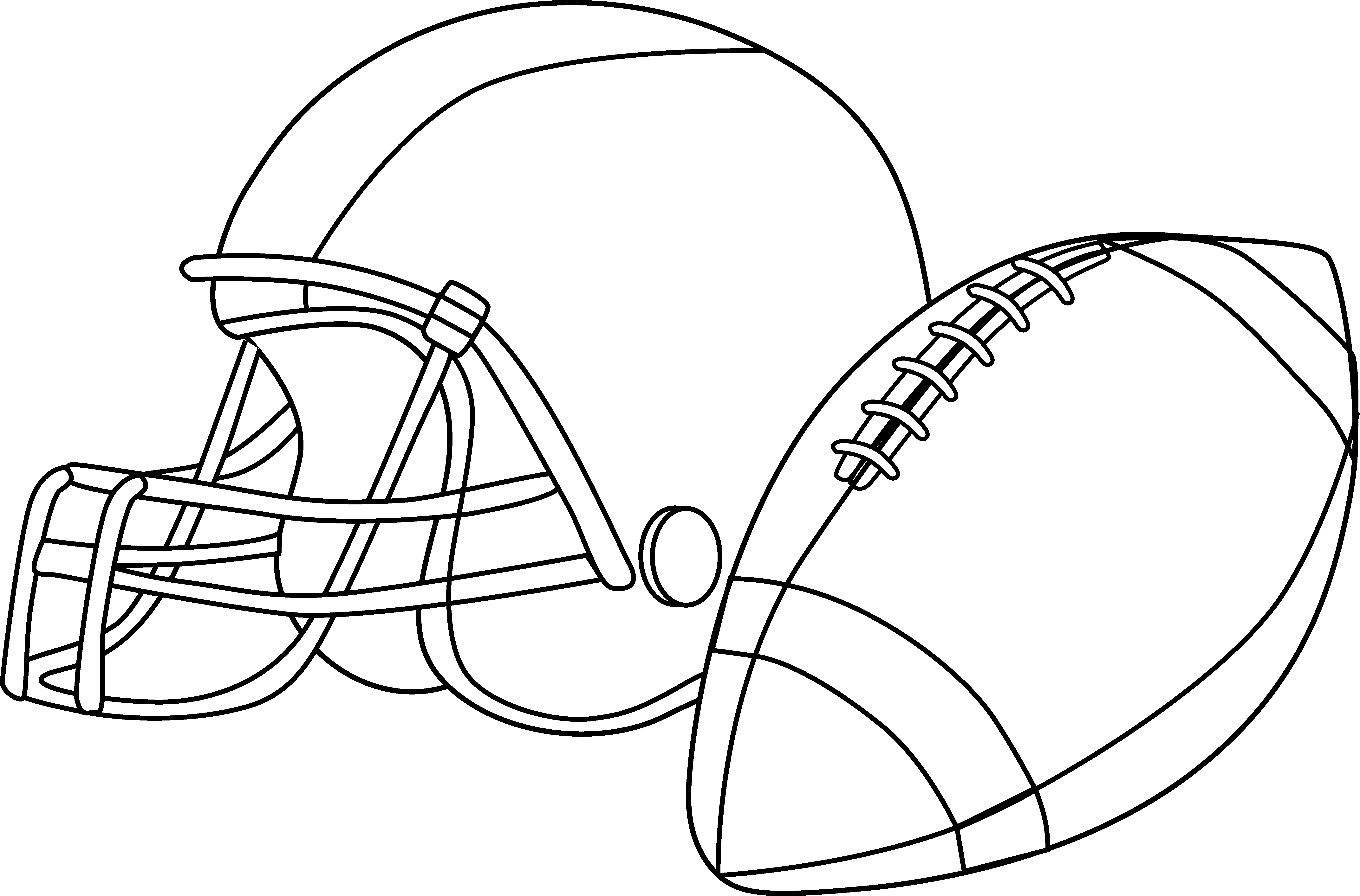 Football or Rugby Coloring Page - Free Clip Art
