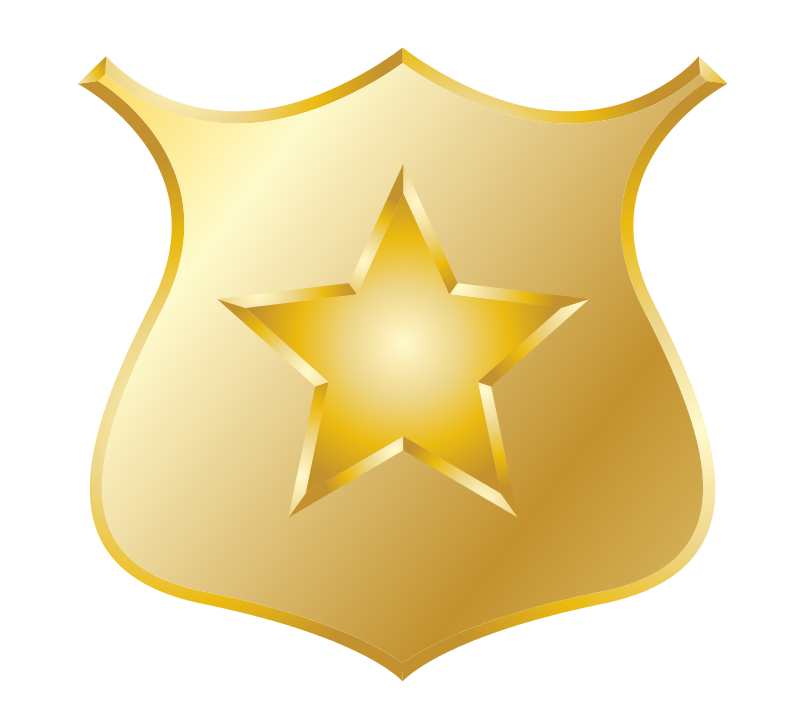 Gold Police Badge - Free Stars Clip Art - BCDownload.