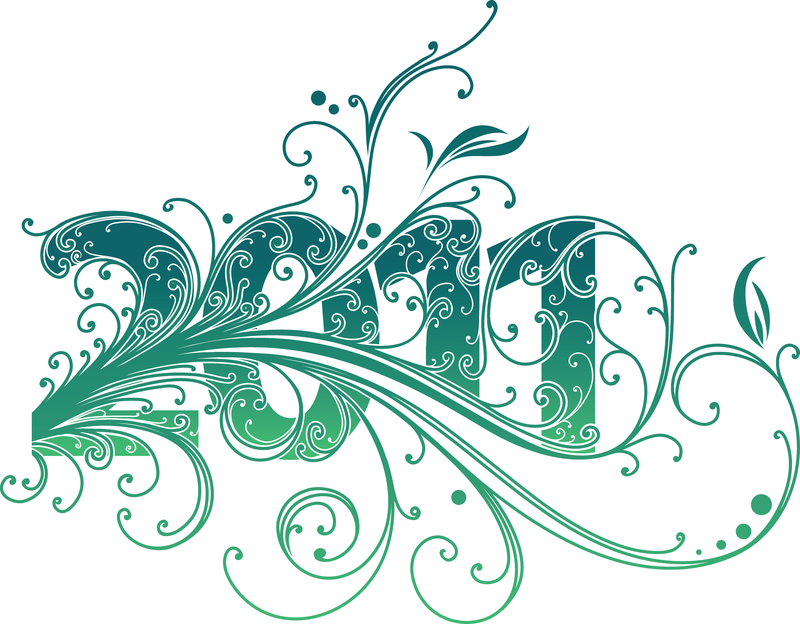 2011 New Year Swirl Design Vector Graphic - Free Vector Download 