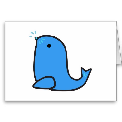 cute cartoon seal greeting card | Zazzle