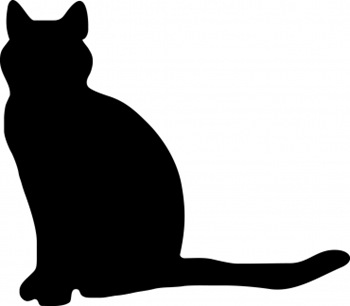 Pix For  Front Sitting Cat Silhouette