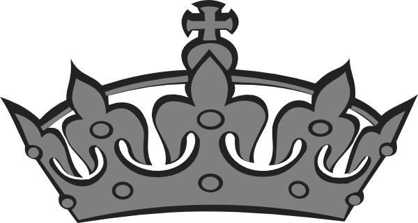 Grey Crown clip art - vector clip art online, royalty free 