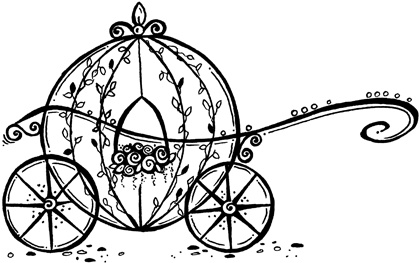 cinderella carriage rubber stamp | wedding stuff | Clipart library